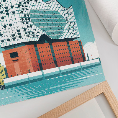 Wydruk na płótnie Hamburg ilustracja