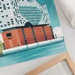 Wydruk na płótnie Hamburg ilustracja