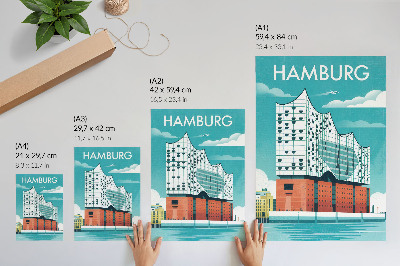Wydruk na płótnie Hamburg ilustracja