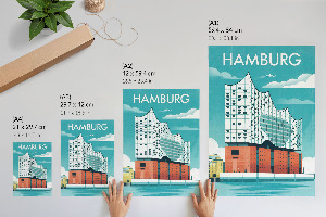 Wydruk na płótnie Hamburg ilustracja