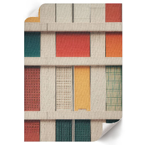 Dekoracyjny plakat ścienny Kolorowa fasada