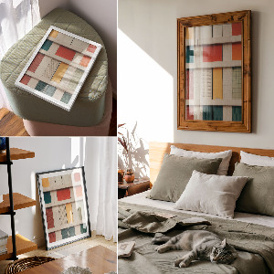 Dekoracyjny plakat ścienny Kolorowa fasada