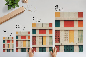 Dekoracyjny plakat ścienny Kolorowa fasada