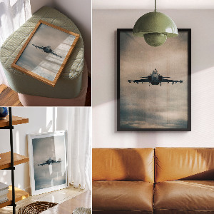 Plakat premium Nowoczesny myśliwiec