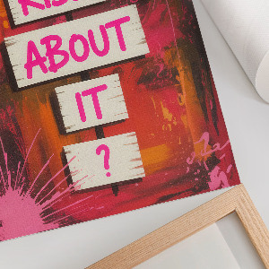 Dekoracyjny plakat ścienny Wanna kiss about it?