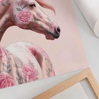 Plakat premium Kwiatowy koń