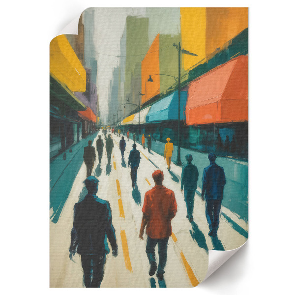 Plakat premium Miejski tłum