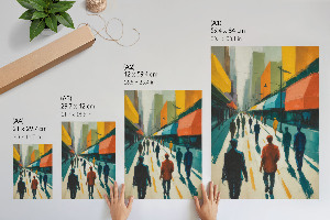 Plakat premium Miejski tłum