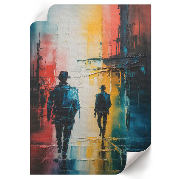 Grafika na ścianę Miasto nocą