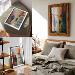 Grafika na ścianę Miasto nocą