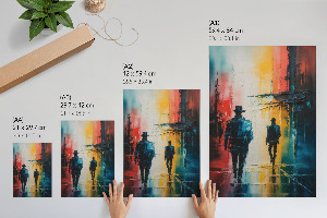 Grafika na ścianę Miasto nocą