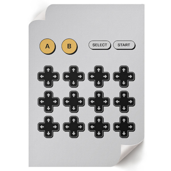 Plakat ścienny Retro gra