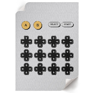 Plakat ścienny Retro gra