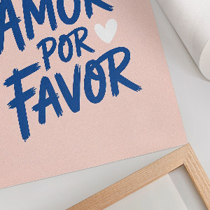 Dekoracyjny plakat ścienny More amor por favor