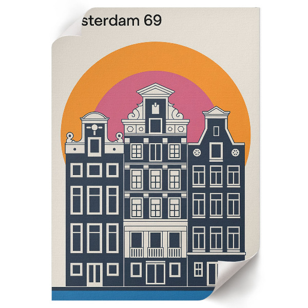 Wydruk na płótnie Kamienice Amsterdam