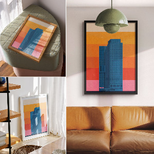 Plakat premium Miasto abstrakcja