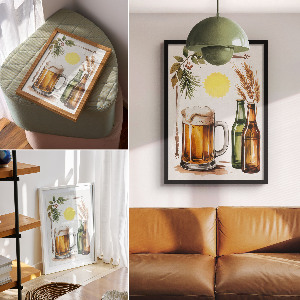 Dekoracyjny plakat ścienny Piwny motyw