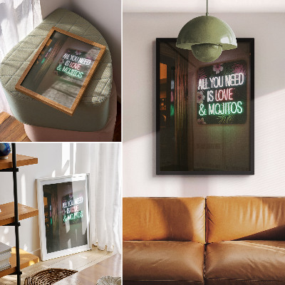 Grafika na ścianę Neon Mojitos