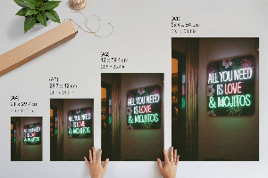 Grafika na ścianę Neon Mojitos