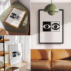 Wydruk na płótnie Kontrastowe oczy