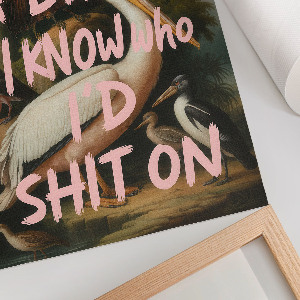 Dekoracyjny plakat ścienny Ptaki z napisem