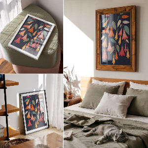 Grafika na ścianę Kwiatowy wzór