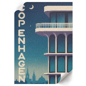 Wydruk na płótnie Kopenhaga noc