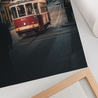 Dekoracyjny plakat ścienny Miasto tramwaj