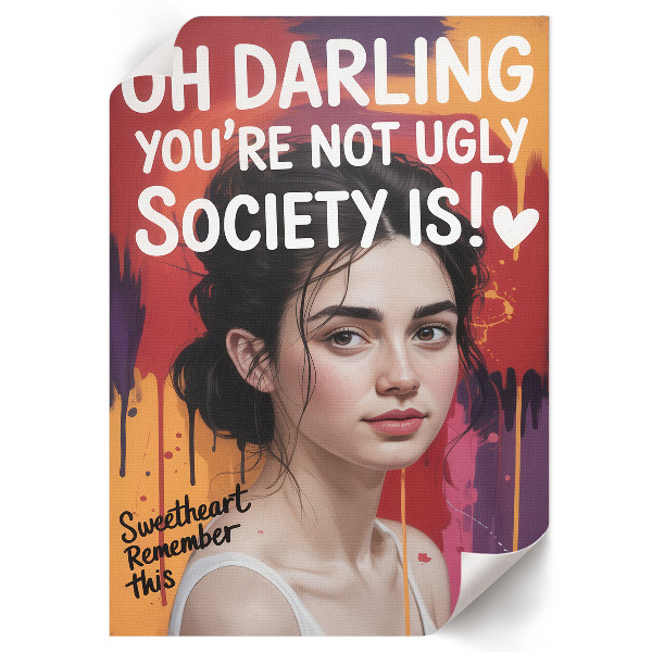 Grafika na ścianę Motywacyjny portret