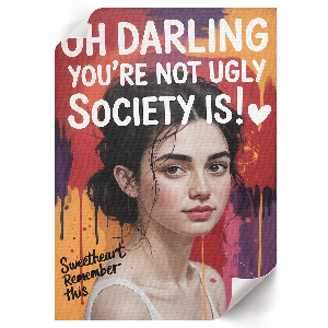 Grafika na ścianę Motywacyjny portret