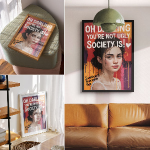 Grafika na ścianę Motywacyjny portret