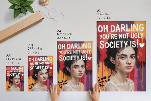 Grafika na ścianę Motywacyjny portret