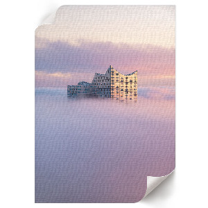 Grafika na ścianę Budynek w chmurach