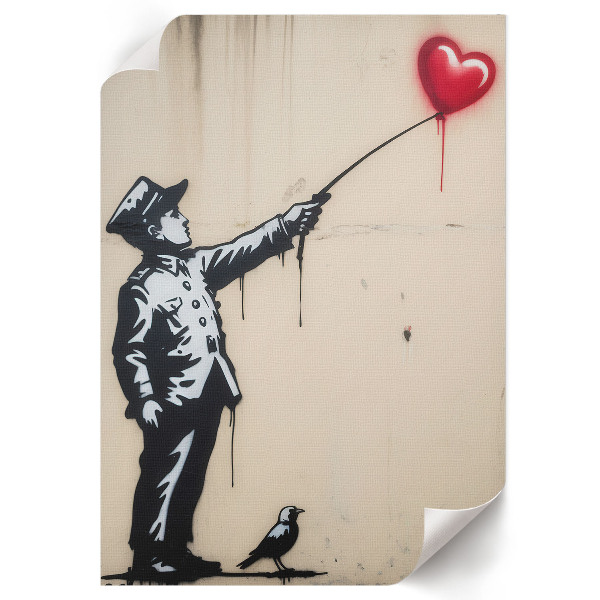 Dekoracyjny plakat ścienny Graffiti na ścianie