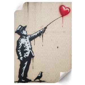 Dekoracyjny plakat ścienny Graffiti na ścianie