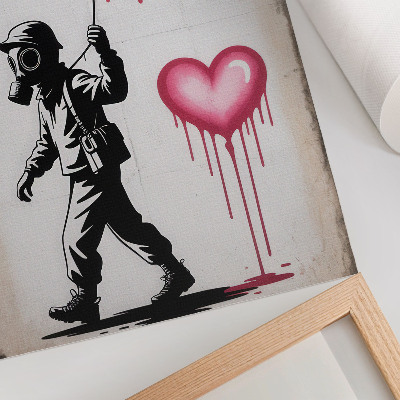 Grafika na ścianę Serce graffity