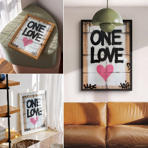 Plakat premium Miłość graffiti