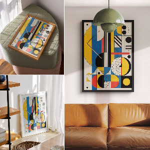 Plakat premium Kolorowa geometria