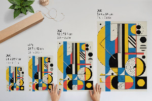 Plakat premium Kolorowa geometria