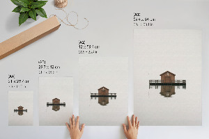 Dekoracyjny plakat ścienny Chata na wodzie