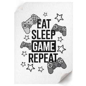 Grafika na ścianę Gamingowy tekst