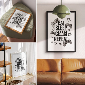 Grafika na ścianę Gamingowy tekst