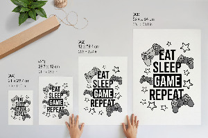 Grafika na ścianę Gamingowy tekst