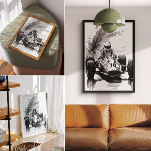 Wydruk na płótnie Wyścigowa pasja