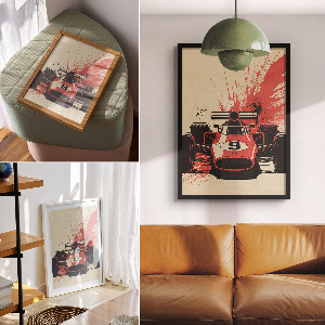 Plakat premium Wyścigi emocje