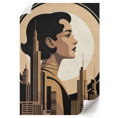 Dekoracyjny plakat ścienny Art deco portret