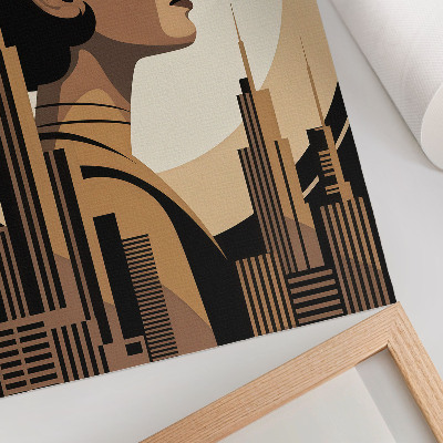 Dekoracyjny plakat ścienny Art deco portret
