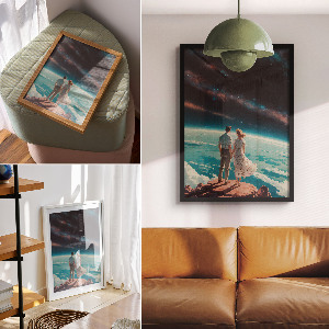 Grafika na ścianę Kosmiczna miłość