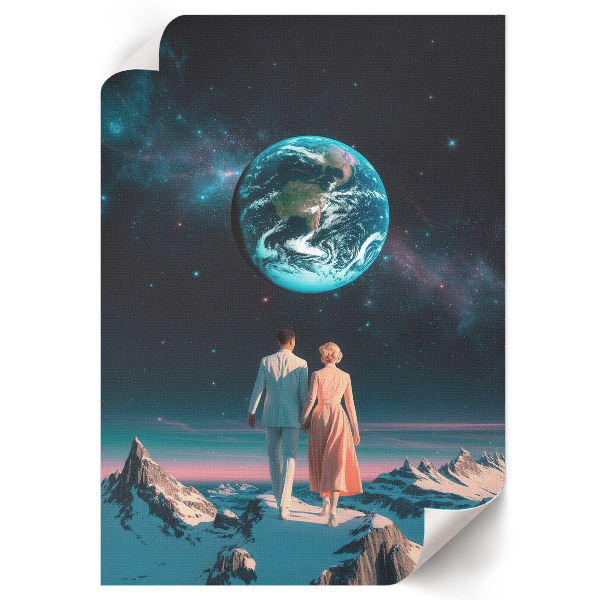 Wydruk na płótnie Kosmiczny spacer