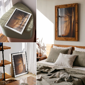 Grafika na ścianę Leśny świt